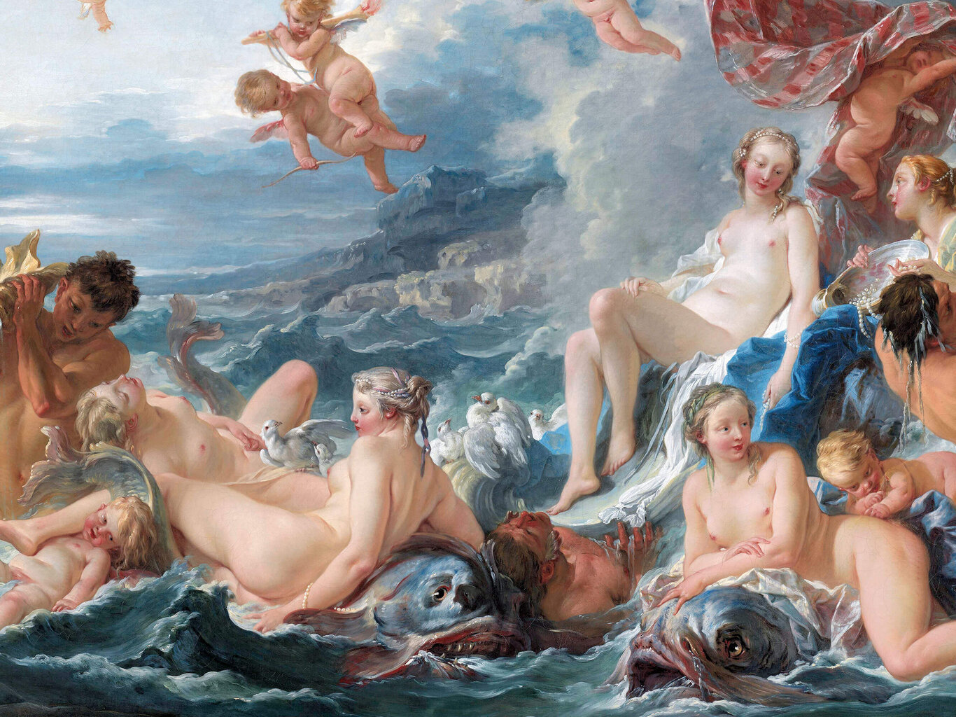 Reprodukcija The Triumph of Venus (Francois Boucher), 40x35 cm kaina ir informacija | Reprodukcijos, paveikslai | pigu.lt