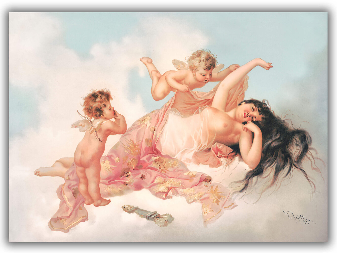 Reprodukcija Sensual nude portrait, Awakening of love (1894), 30x40 cm цена и информация | Reprodukcijos, paveikslai | pigu.lt