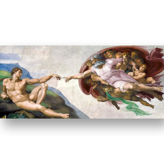 Репродукция Сотворение Адама (Микеланджело Буонарроти), 80x40 см цена и информация | Репродукции, картины | pigu.lt