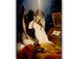 Reprodukcija The Angel of Death (Emile Jean-Horace Vernet), 80x65 cm kaina ir informacija | Reprodukcijos, paveikslai | pigu.lt
