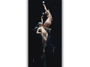 Reprodukcija Moonlit beauties (Luis Ricardo Falero), 60x30 cm kaina ir informacija | Reprodukcijos, paveikslai | pigu.lt