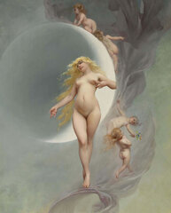 Reprodukcija The Planet Venus (Luis Ricardo Falero), 60x30 cm kaina ir informacija | Reprodukcijos, paveikslai | pigu.lt