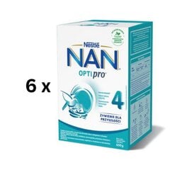 Pieno mišinys NAN OPTIPRO 4, nuo 2 metu, 650g, 6 vnt. pakuotė kaina ir informacija | Tolesnio maitinimo mišiniai | pigu.lt