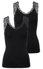 Apatiniai marškinėliai moterims Pieces PCBARBERA 17124118, juodi kaina ir informacija | Apatiniai marškinėliai moterims | pigu.lt