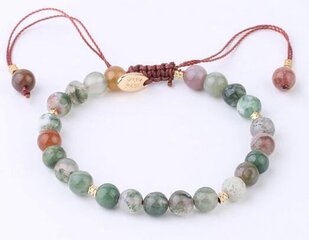 Браслет из полудрагоценных камней, светло-зеленый цена и информация | Женские браслеты | pigu.lt