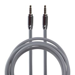 Lilware AUX guminis 3,5 mm garso kabelis. 0,9m. Pilka kaina ir informacija | Kabeliai ir laidai | pigu.lt