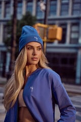 M709 Beanie su MOE GIRL siuvinėjimu - indigo kaina ir informacija | Kepurės moterims | pigu.lt