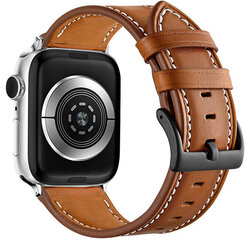 Кожаный ремешок 4wrist для Apple Watch - коричневый 42/44/45 мм цена и информация | Аксессуары для смарт-часов и браслетов | pigu.lt
