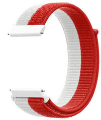 Ремешок 4wrist для Samsung 22 мм - белый/красный цена и информация | Аксессуары для смарт-часов и браслетов | pigu.lt