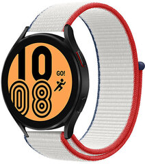 4wrist Watch Band White/Red kaina ir informacija | Išmaniųjų laikrodžių ir apyrankių priedai | pigu.lt