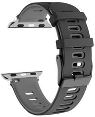 Силиконовый ремешок 4wrist для Apple Watch — чёрный 42/44/45 мм цена и информация | Аксессуары для смарт-часов и браслетов | pigu.lt
