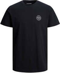 Vyriški marškinėliai Jack&Jones Regular Fit 12205022, juodi kaina ir informacija | Vyriški marškinėliai | pigu.lt