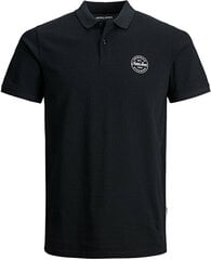 Мужская рубашка поло JJESHARK Slim Fit 12205025 Черный Белый цена и информация | Мужские футболки | pigu.lt