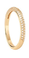 PDPAOLA Очаровательное позолоченное кольцо с цирконами TIARA AN01-665 цена и информация | Кольцо | pigu.lt