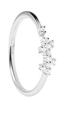 PDPAOLA Открытое серебряное кольцо с цирконами ПРИНЦ Серебро AN02-672 цена и информация | Кольцо | pigu.lt