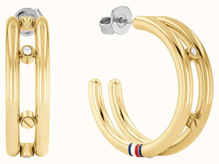 Классические позолоченные серьги-кольца Tommy Hilfiger 2780615 цена и информация | Серьги | pigu.lt