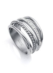 Viceroy Шикарное стальное кольцо с фианитом 75306A01 цена и информация | Кольцо | pigu.lt