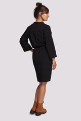 B238 Платье с высоким воротником и карманами - черное цена и информация | Платья | pigu.lt