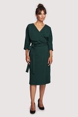 B245 Расклешенное платье с капюшоном - зеленый милитари цена и информация | Платья | pigu.lt