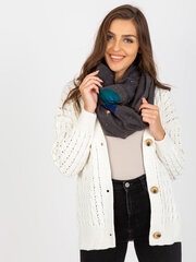 Шарф с оборками и бахромой, серый цена и информация | Женские шарфы, платки | pigu.lt