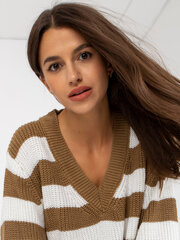 Женский темно-бежевый классический свитер цена и информация | Свитера женские | pigu.lt
