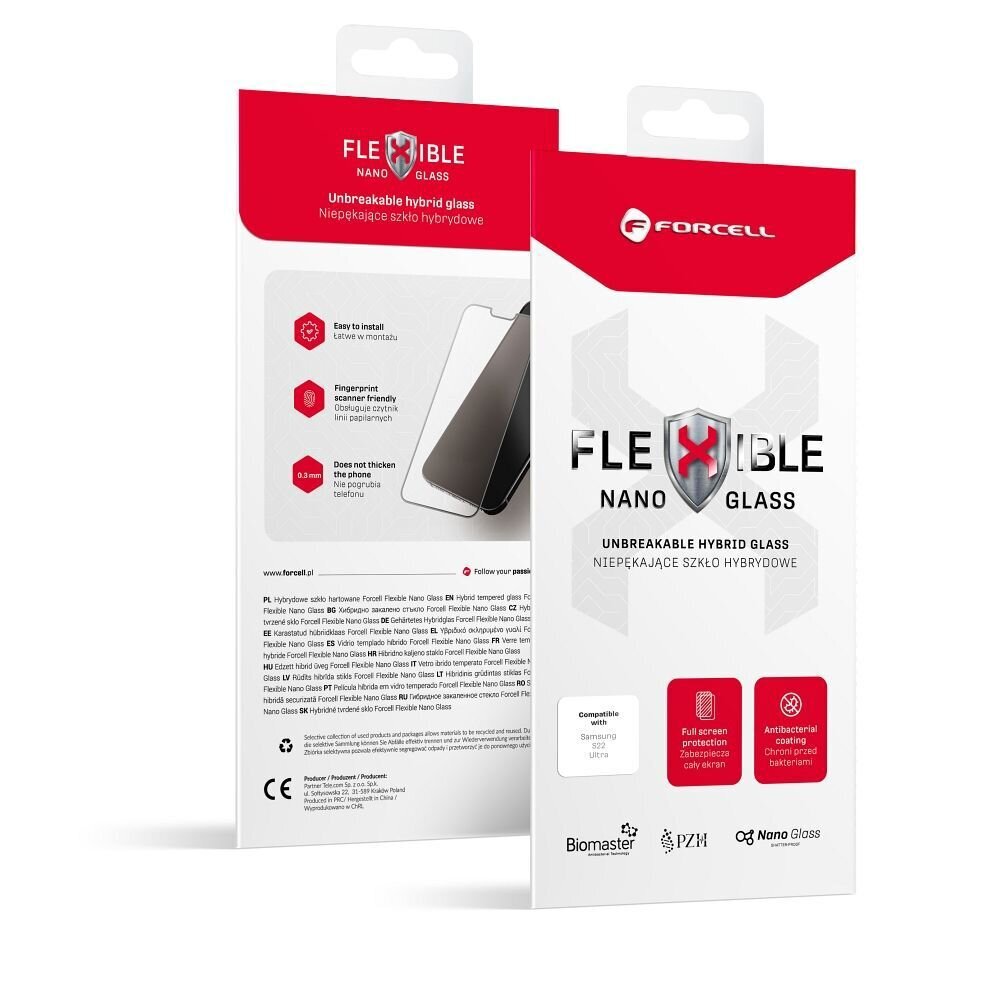 9H Forcell Flexible Nano Glass for Samsung Galaxy S22 kaina ir informacija | Apsauginės plėvelės telefonams | pigu.lt