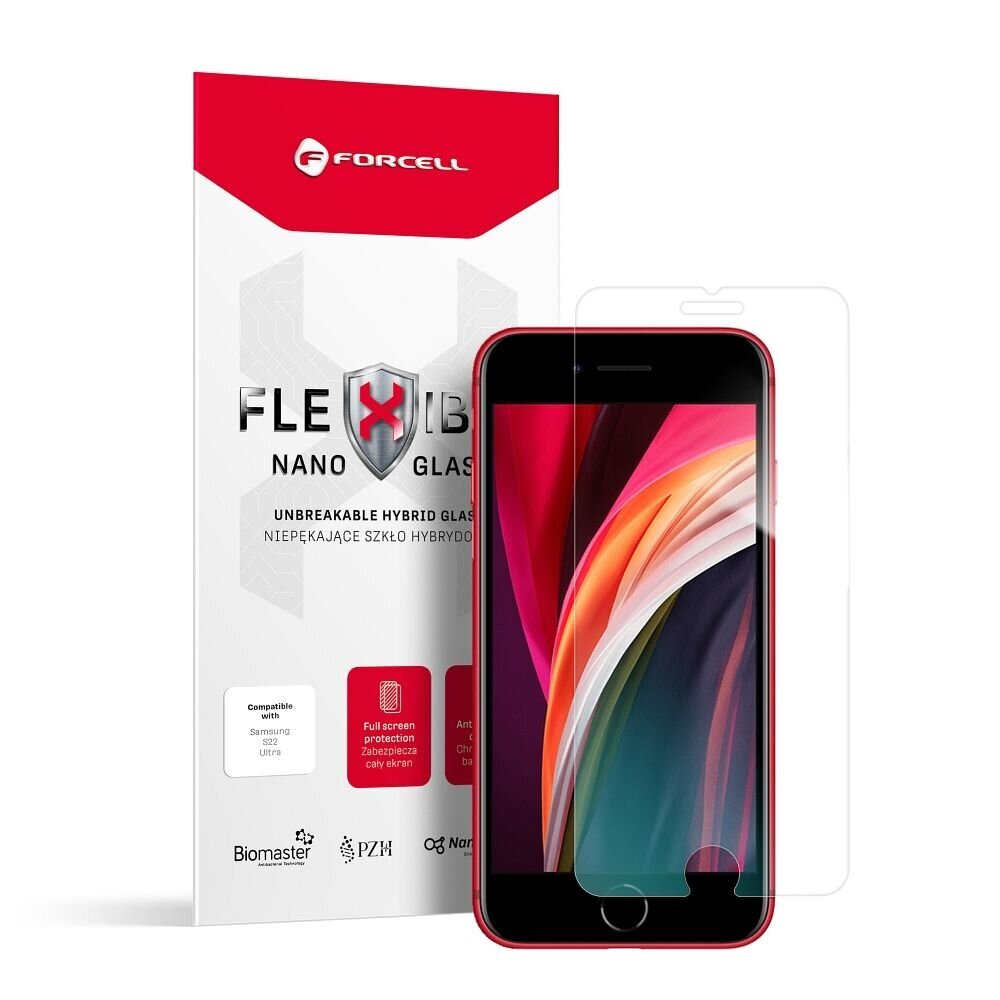 9H Forcell Flexible Nano Glass for Iphone 7/8/SE 2020/21 4,7" kaina ir informacija | Apsauginės plėvelės telefonams | pigu.lt
