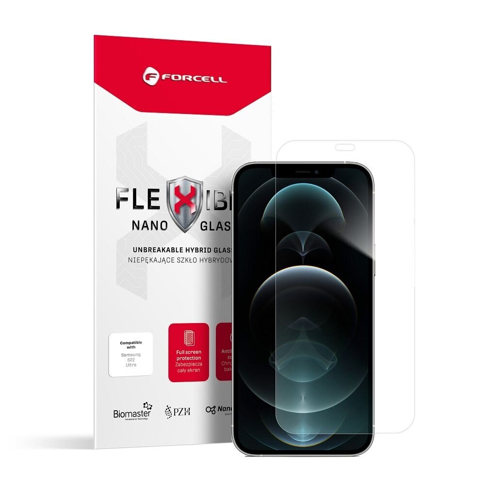 9H Forcell Flexible Nano Glass for Iphone 12 Pro Max 6,7" kaina ir informacija | Apsauginės plėvelės telefonams | pigu.lt