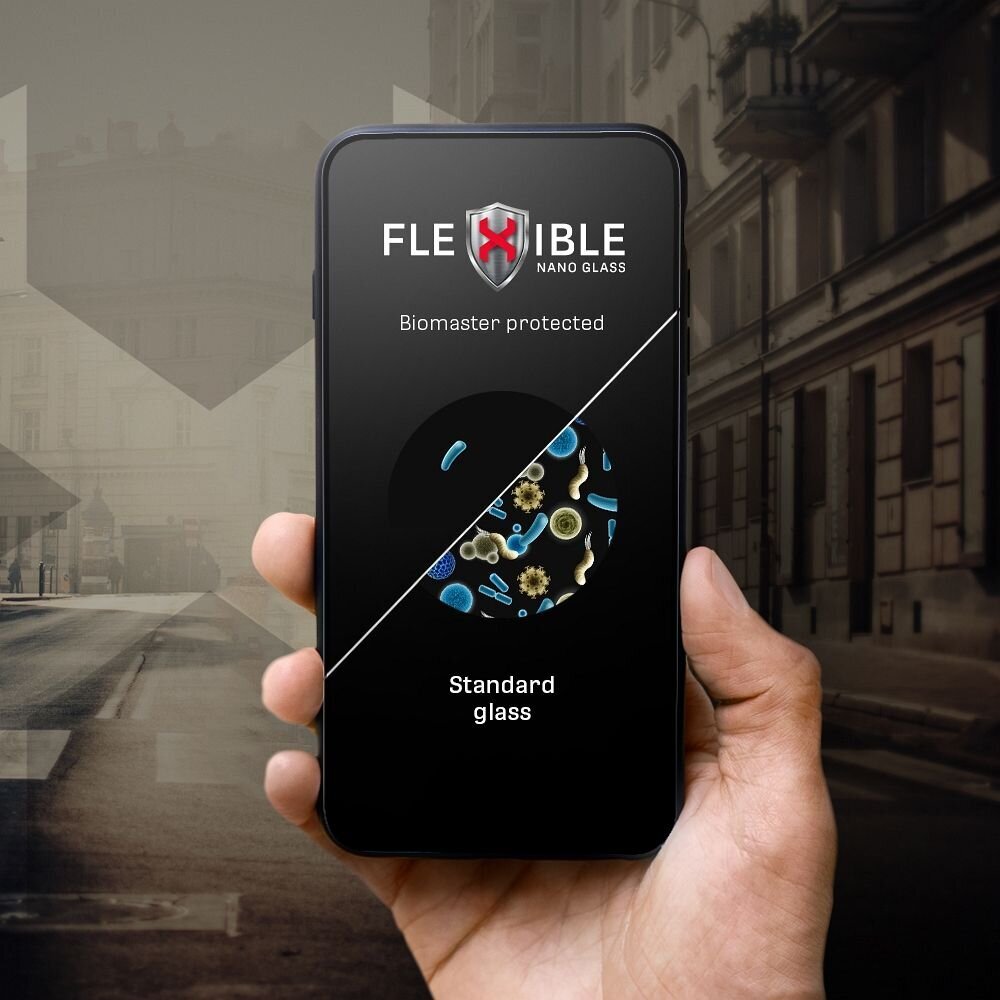 9H Forcell Flexible Nano Glass 5D for iPhone 7/8/SE 2020 4,7" black kaina ir informacija | Apsauginės plėvelės telefonams | pigu.lt