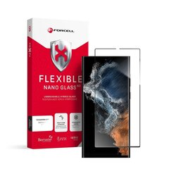 Защитная плёнка для экрана с олеофобным покрытием 9H Forcell Flexible Nano Glass 5D для Samsung Galaxy S22 Ultra, чёрная цена и информация | Google Pixel 3a - 3mk FlexibleGlass Lite™ защитная пленка для экрана | pigu.lt