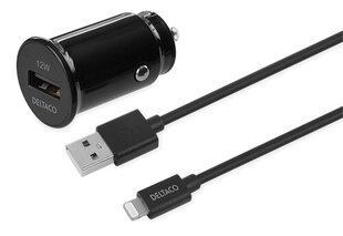 Deltaco Lightning, 1x USB-A, 2.4 A цена и информация | Зарядные устройства для телефонов | pigu.lt