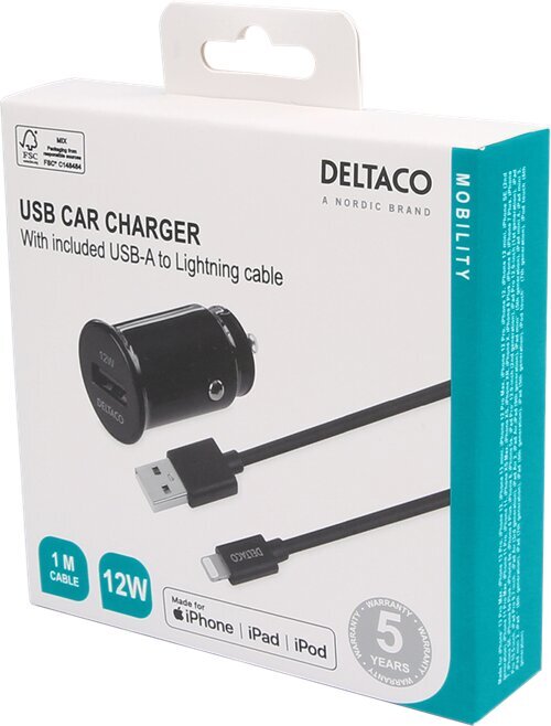 Deltaco USB-CAR130 kaina ir informacija | Krovikliai telefonams | pigu.lt