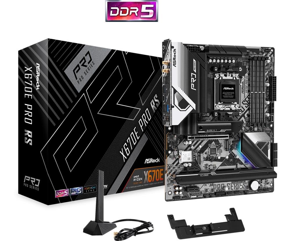 Asrock ASRock X670E PRO RS AM5 DDR5 ATX MB цена и информация | Pagrindinės plokštės | pigu.lt