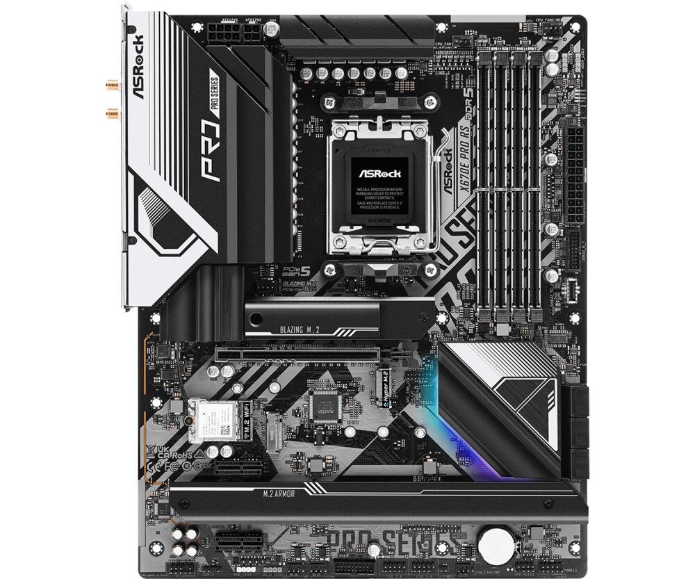 Asrock ASRock X670E PRO RS AM5 DDR5 ATX MB kaina ir informacija | Pagrindinės plokštės | pigu.lt