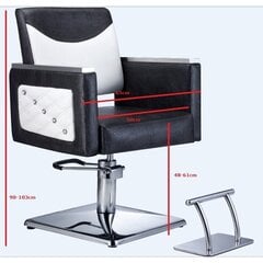 Kirpyklos kėdė Domino, balta/juoda цена и информация | Мебель для салонов красоты | pigu.lt