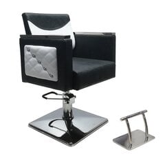 Kirpyklos kėdė Domino, balta/juoda kaina ir informacija | Baldai grožio salonams | pigu.lt