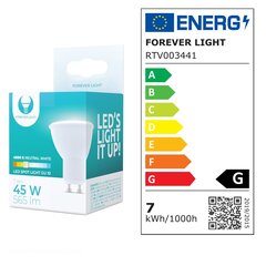 Светодиодная лампа Forever Light GU10 7Вт 230В 4500K 565лм цена и информация | Электрические лампы | pigu.lt