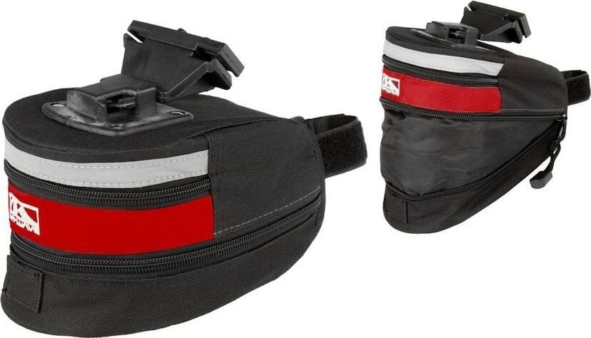 Dviračio sėdynės krepšys Romet M-Wave, 1 l, juodas/raudonas kaina ir informacija | Krepšiai, telefonų laikikliai | pigu.lt