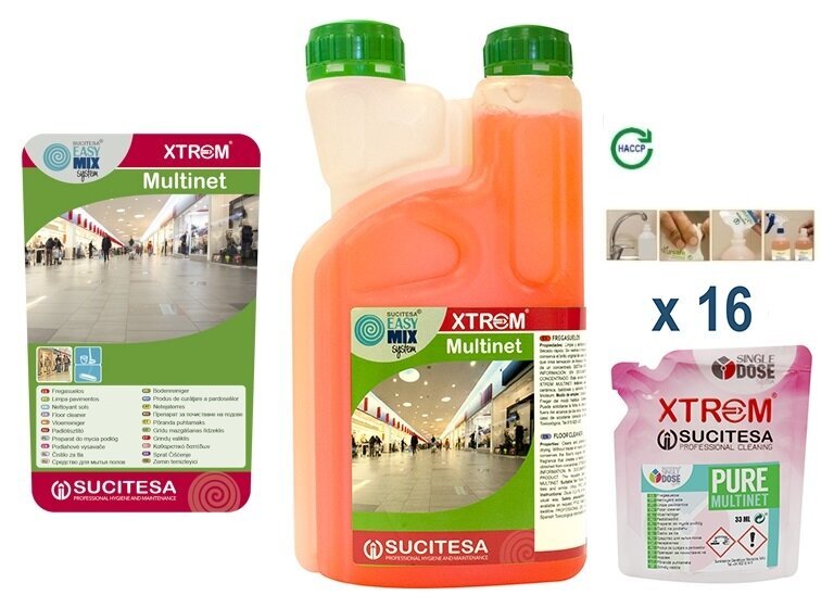 Xtrem Pure Multinet grindų ploviklis, 16 vnt. kaina ir informacija | Valikliai | pigu.lt