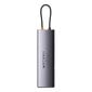 Baseus Metal Gleam HUB USB Type C HDMI / DP / USB Type C / minijack 3.5mm / RJ45 / SD (WKWG020213) цена и информация | Adapteriai, USB šakotuvai | pigu.lt