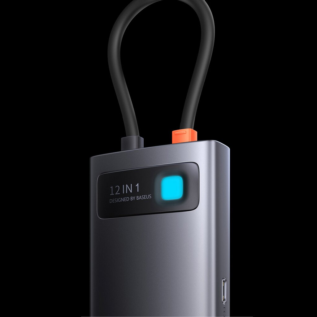 Baseus Metal Gleam HUB USB Type C HDMI / DP / USB Type C / minijack 3.5mm / RJ45 / SD (WKWG020213) kaina ir informacija | Adapteriai, USB šakotuvai | pigu.lt
