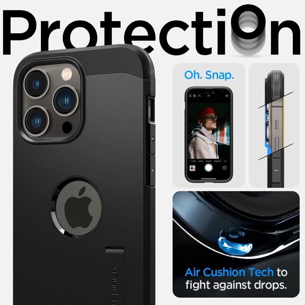 Dėklas Spigen skirtas iPhone 14 Pro Max, juoda kaina ir informacija | Telefono dėklai | pigu.lt