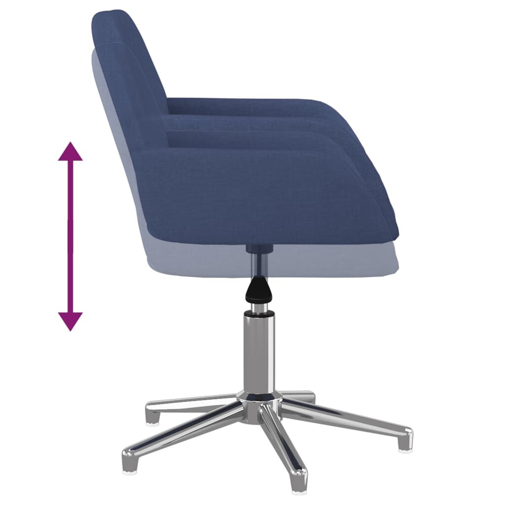 Pasukamos valgomojo kėdės, 2vnt., mėlynos spalvos kaina ir informacija | Virtuvės ir valgomojo kėdės | pigu.lt