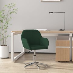 Pasukama valgomojo kėdė, tamsiai žalios spalvos, audinys kaina ir informacija | Biuro kėdės | pigu.lt