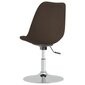 Pasukamos valgomojo kėdės, Audinys, 4vnt., tamsiai ruda kaina ir informacija | Virtuvės ir valgomojo kėdės | pigu.lt