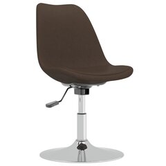 Pasukamos valgomojo kėdės, Audinys, 4vnt., tamsiai ruda kaina ir informacija | Virtuvės ir valgomojo kėdės | pigu.lt