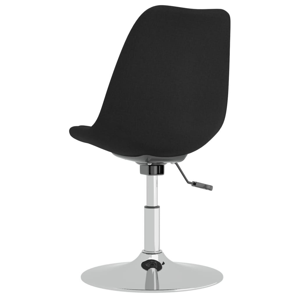 Pasukamos valgomojo kėdės, Audinys, 4vnt., juoda kaina ir informacija | Virtuvės ir valgomojo kėdės | pigu.lt