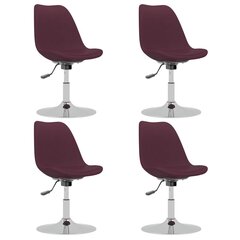 Pasukamos valgomojo kėdės, Audinys, 4vnt., violetinė spalva цена и информация | Стулья для кухни и столовой | pigu.lt