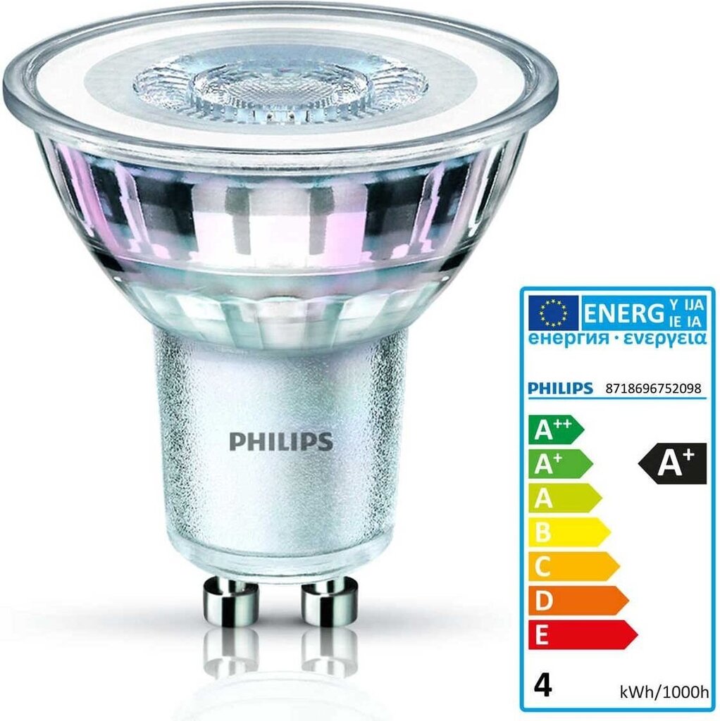 LED lemputė GU10 2.7W = 25W 215lm 2700K Šilta 36° PHILIPS kaina ir informacija | Elektros lemputės | pigu.lt