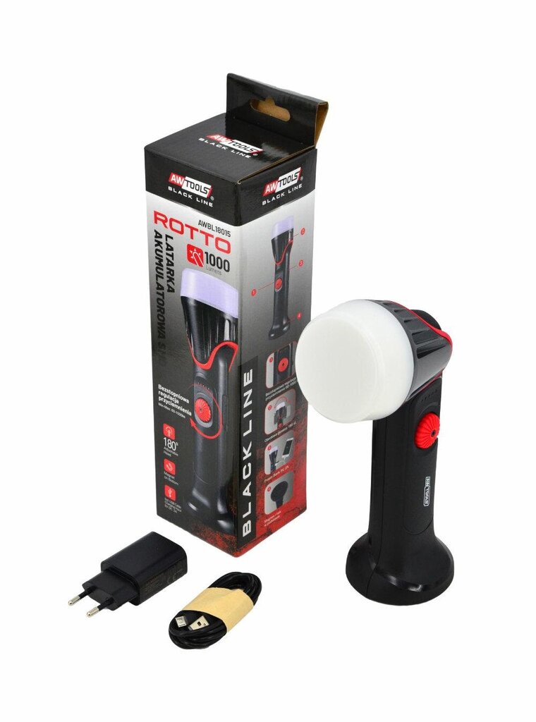 Awtools Rotto SMD LED dirbtuvių žibintuvėlis AWBL18015 kaina ir informacija | Žibintuvėliai, prožektoriai | pigu.lt